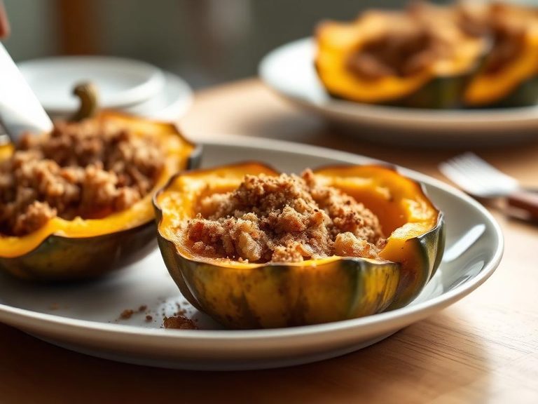 Baked Acorn Squash with Brown Sugar and Cinnamon