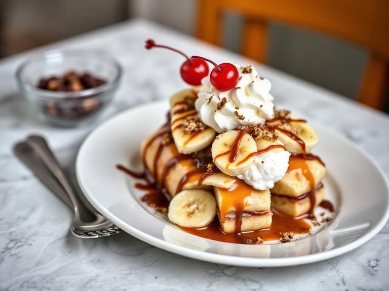 Baked Banana Split