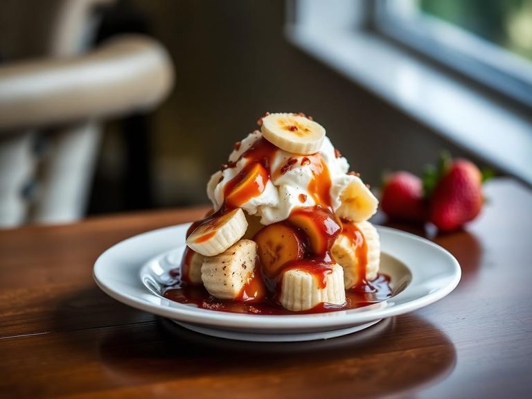 Baked Banana Sundae
