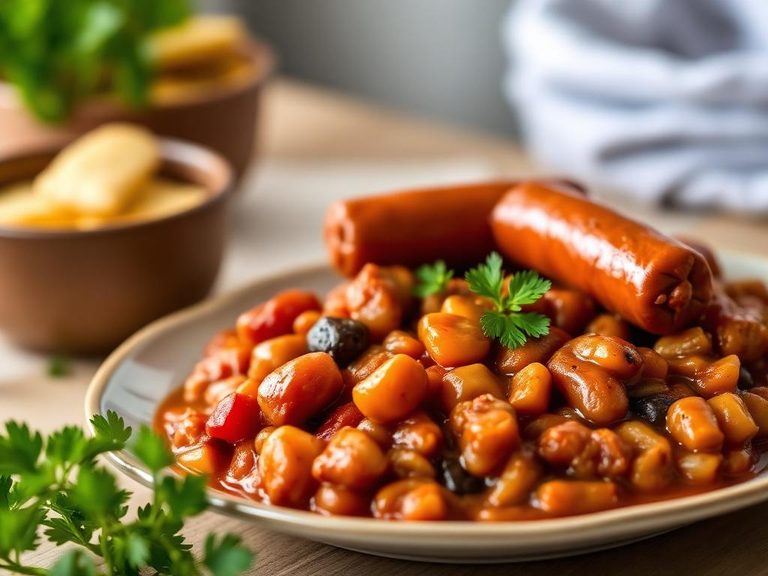 Baked Beans with Sausages