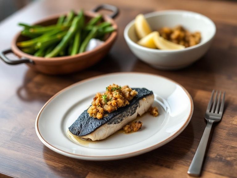 Baked Blackfish with Stuffing