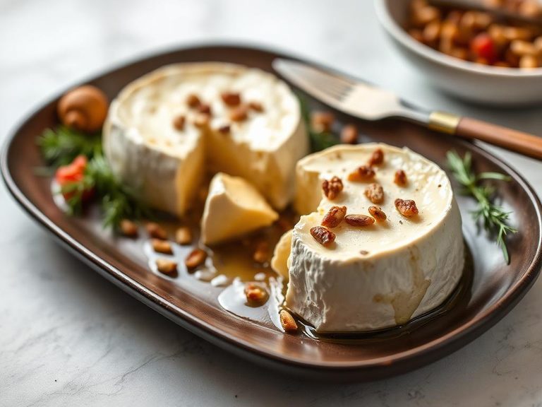 Baked Brie with honey and nuts