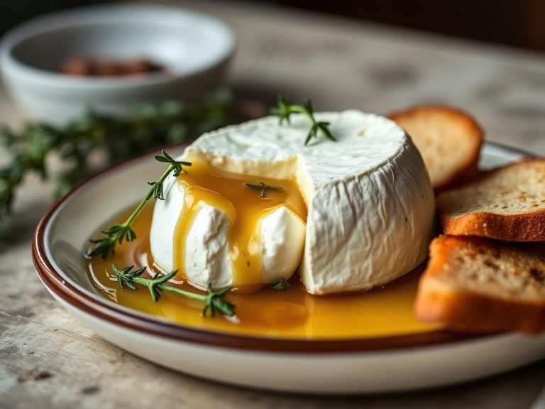 Baked Camembert with honey and thyme