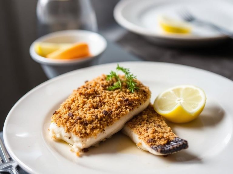 Baked Crusted Mackerel Fillets