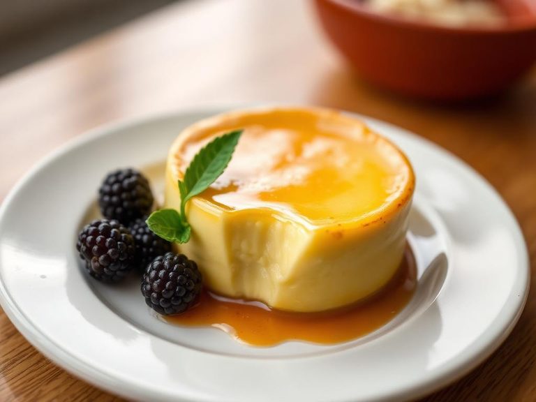 Baked custard pudding