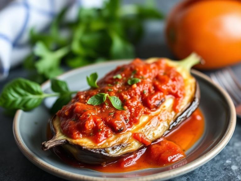 Baked Eggplant with Marinara