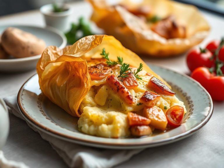Baked en papillote (in parchment)