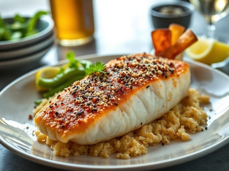 Baked haddock with panko