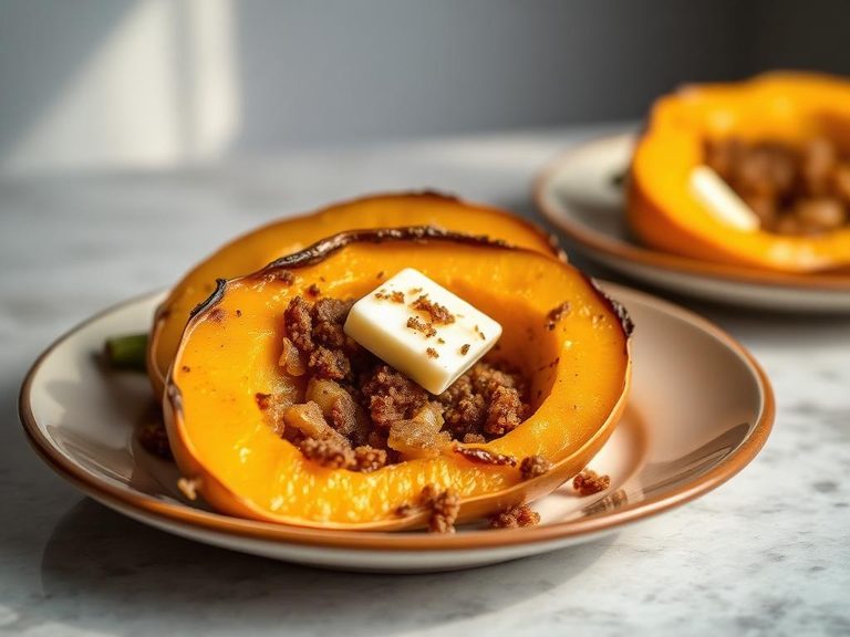 Baked Hubbard Squash with Brown Sugar and Butter