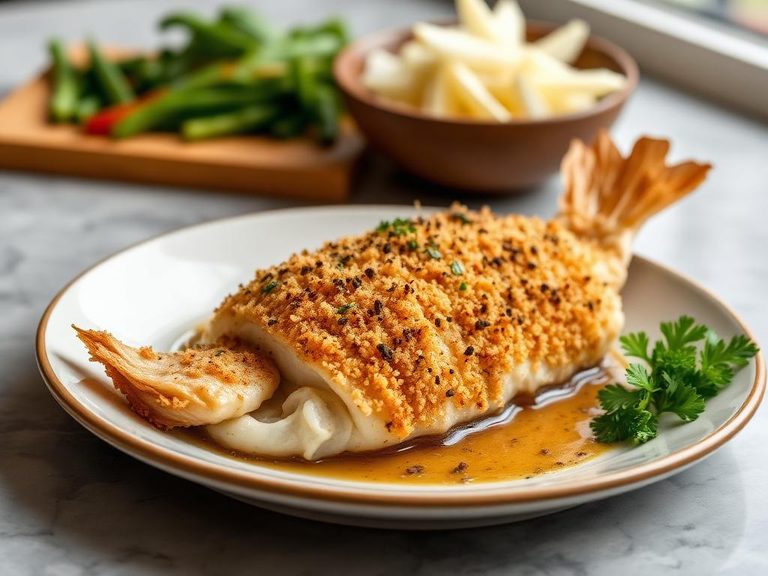 Baked Lingcod with a Panko Crust