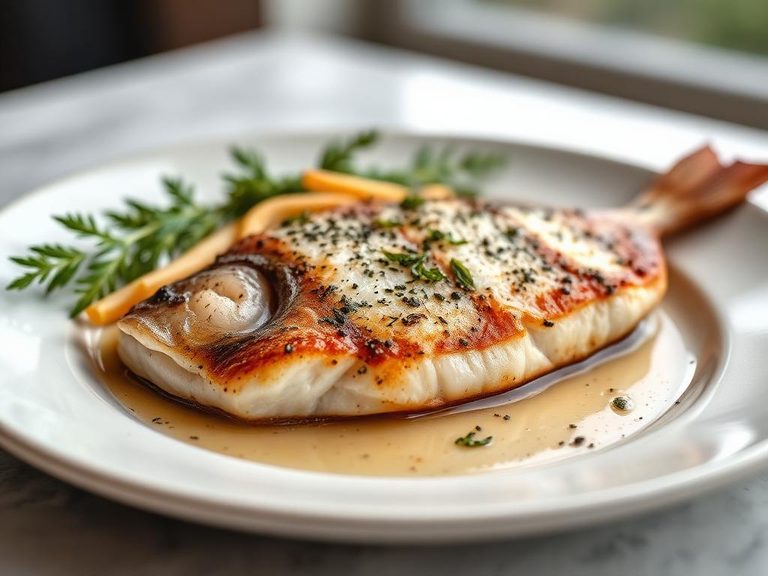 Baked ocean perch with herbs