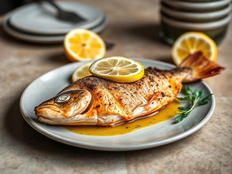 Baked Ocean Perch with Lemon
