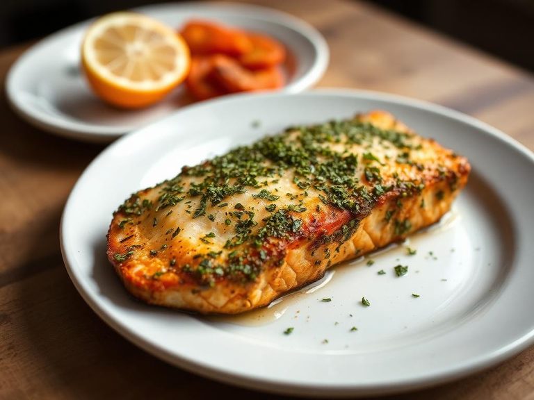 Baked Orange Roughy with Herb Crust