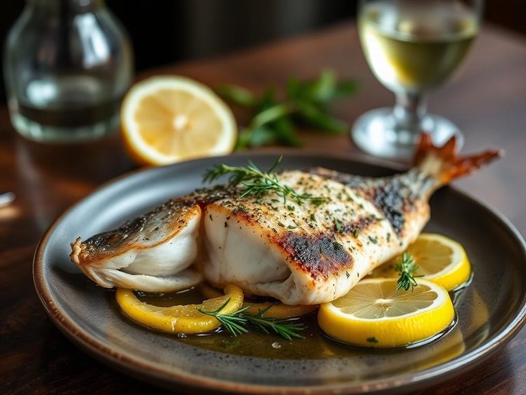 Baked Pollock with Lemon and Herbs