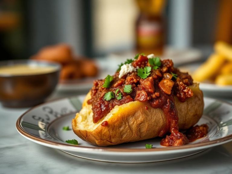 Baked Potato with Chili con Carne