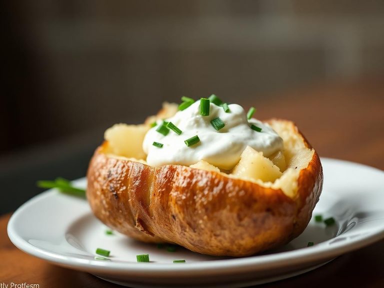 Baked Potato with Sour Cream and Chives
