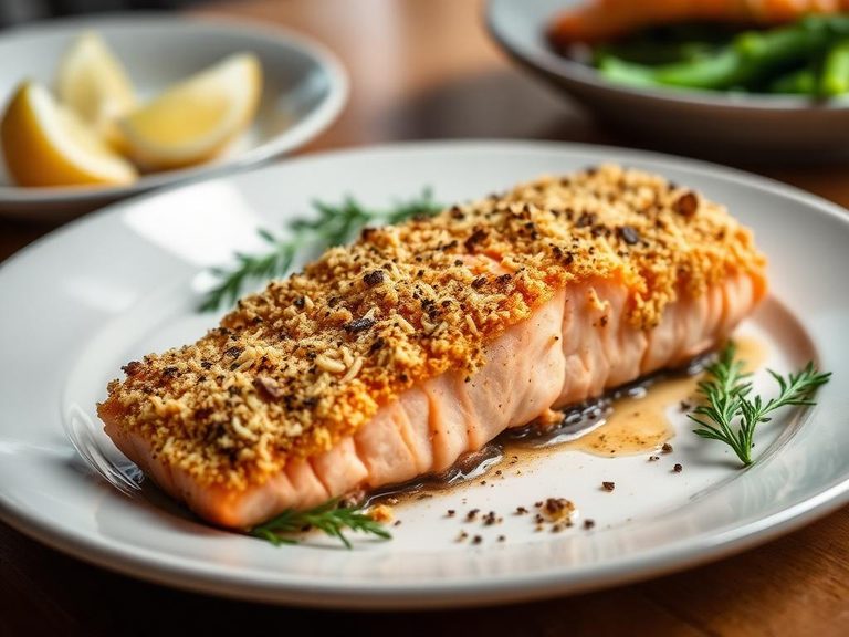 Baked Salmon with Parmesan Crust