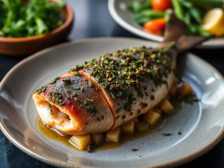Baked Sockeye with Herb Crust