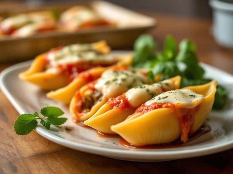 Baked Stuffed Shells with Cheese