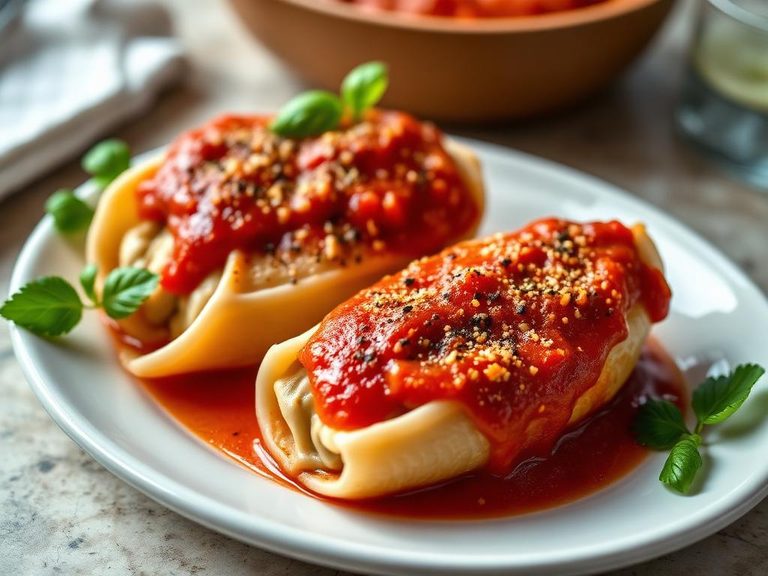 Baked Stuffed Shells with Marinara