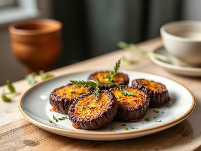 Baked Taro Rounds with Herbs