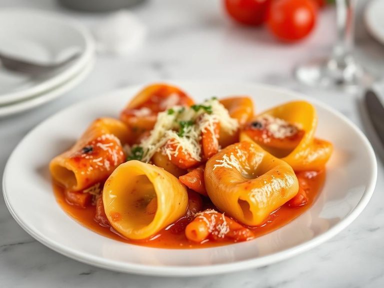 Baked tortellini with cheese