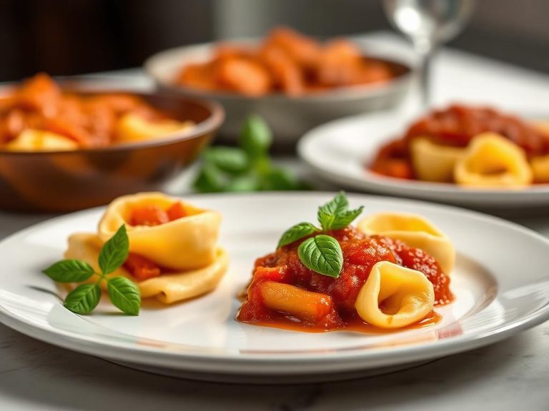 Baked Tortellini with Tomato Sauce