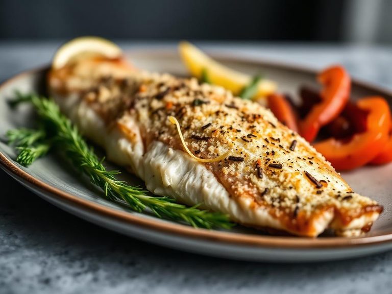Baked Trout with Parmesan Crust