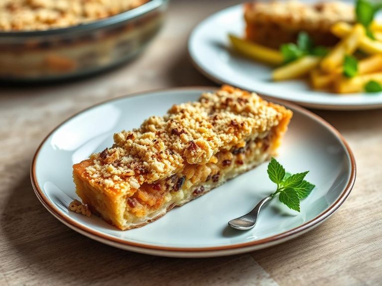 Baked with a breadcrumb crust