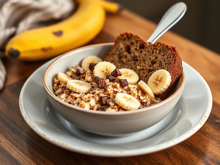 Banana Bread Oatmeal Bowl
