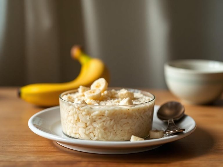 Banana rice pudding for toddlers