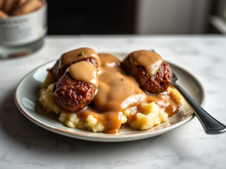 Bangers and Mash with Gravy