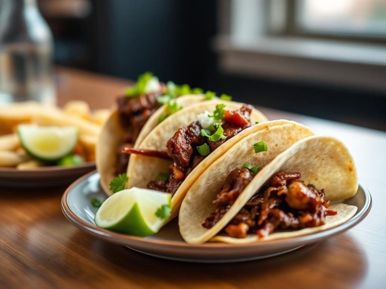 Barbecue beef tacos