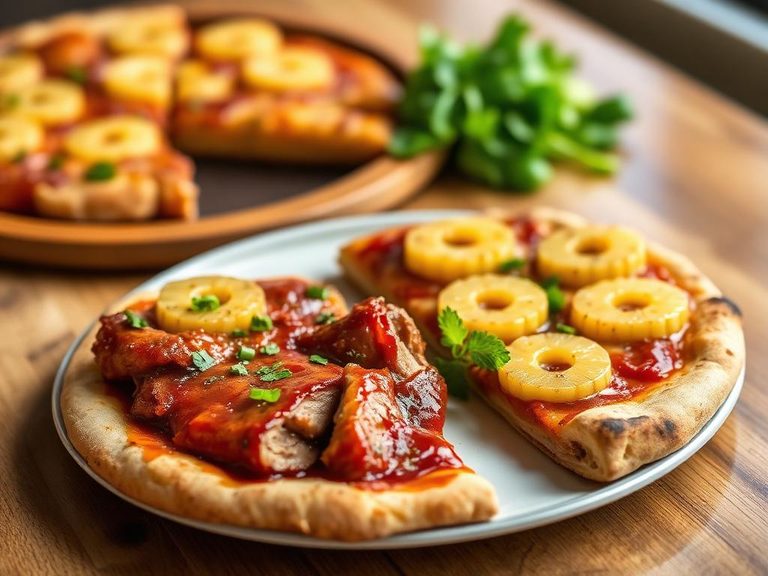 Barbecue Chicken and Pineapple Pizza