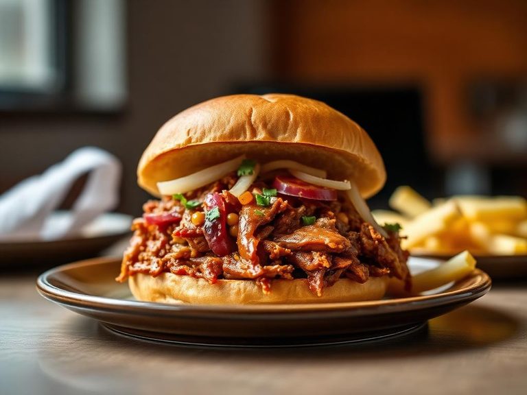 Barbecue Pulled Pork Sandwich