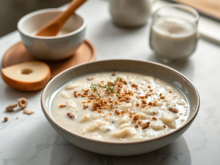 Barley milk porridge