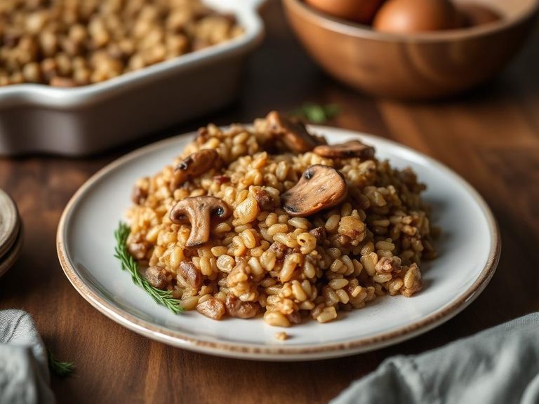 Barley Mushroom Casserole