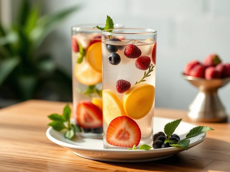 Base for light fruit-infused water