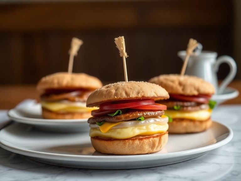 Base for mini breakfast sandwiches