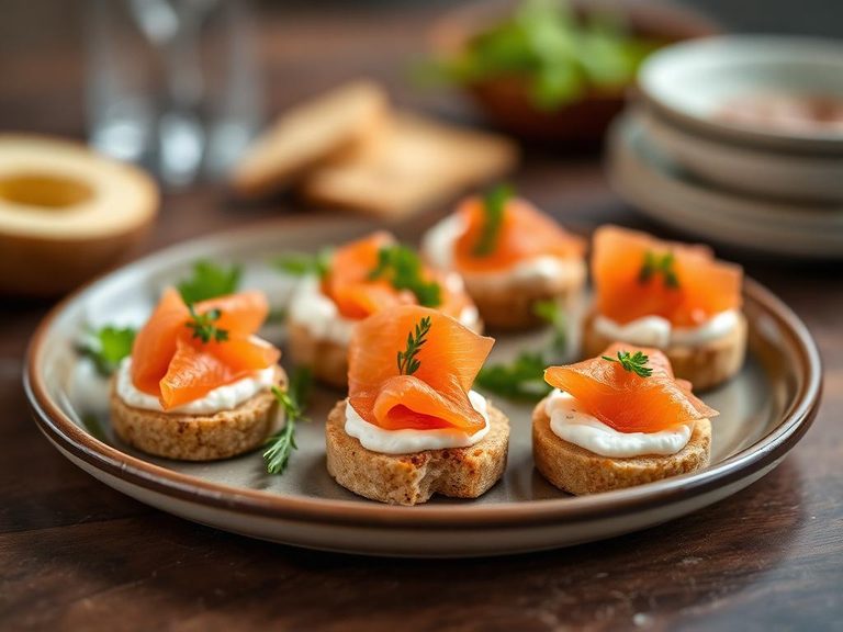 Base for smoked salmon and cream cheese bites