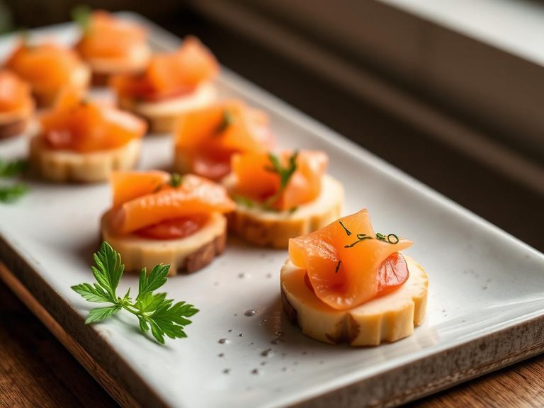 Base for smoked salmon canapés