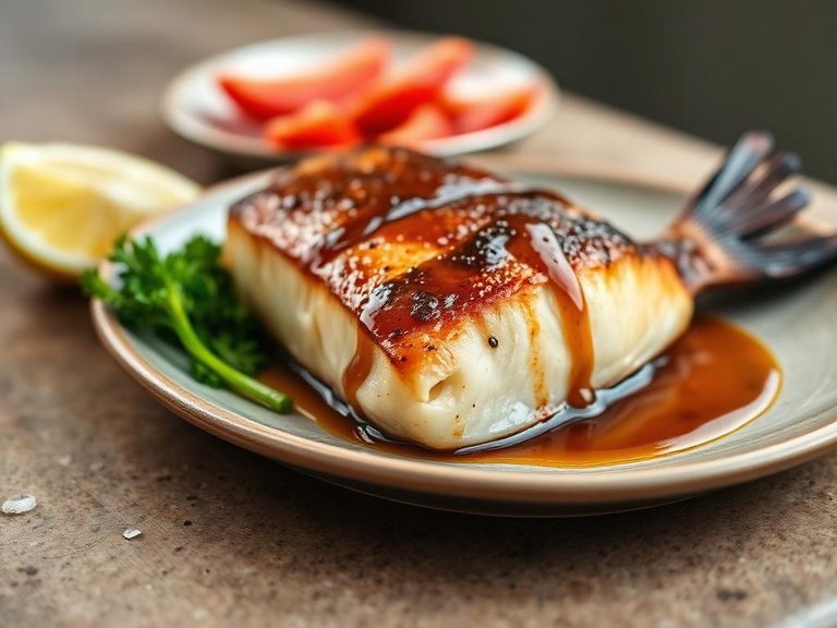 Bass with Soy-Ginger Glaze