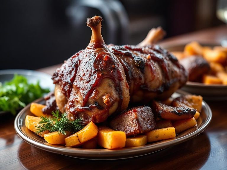 Basted roasted meats