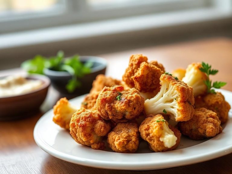 Battered and Fried Cauliflower