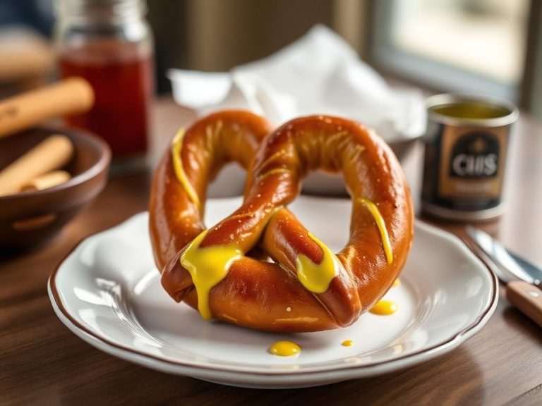 Bavarian pretzel with mustard