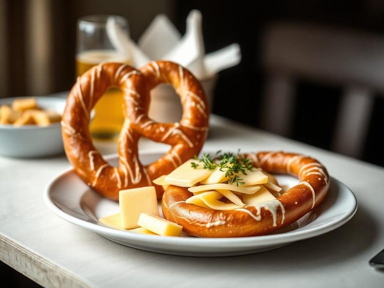 Bavarian pretzels with Obatzda cheese