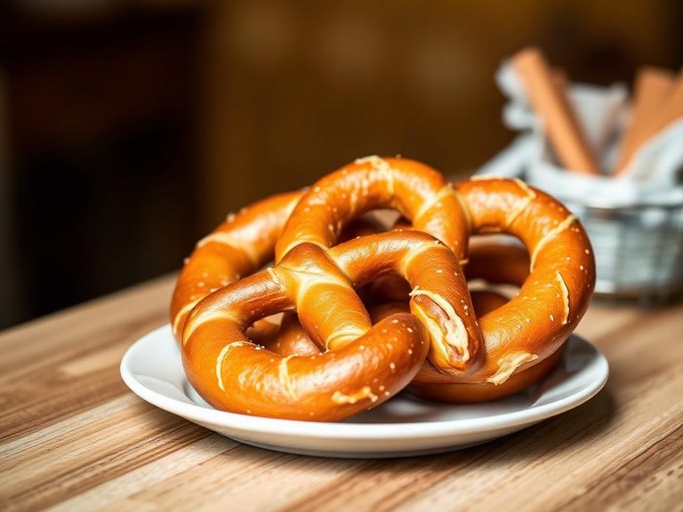 Bavarian soft pretzels (Laugenbrezel)