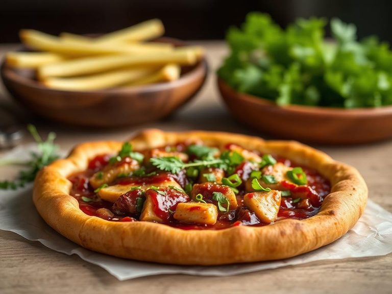 BBQ Chicken Stuffed Crust Pizza