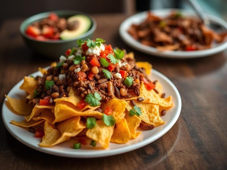 Bean and Beef Nachos