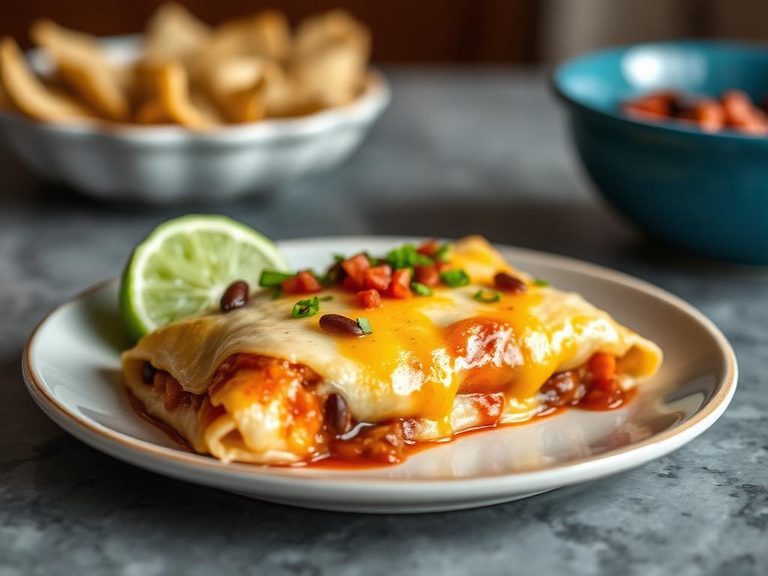 Bean and Cheese Enchilada